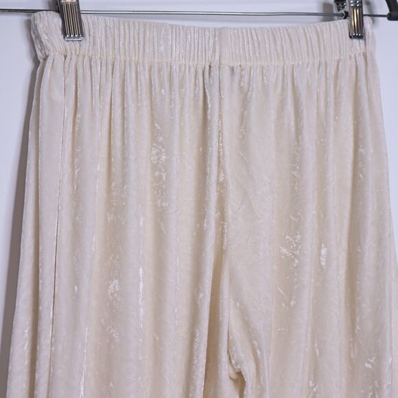 FORTE_FORTE Crush Velvet Joggers Ivory Pull On Relaxed Fit Women's 0/ US 0-2 - Picture 5 of 8